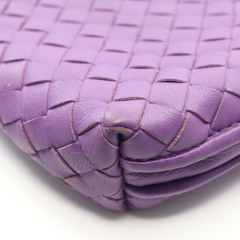 BOTTEGA VENETA Nodini Intrecciato 肩斜背包 皮革 紫色 二手-5