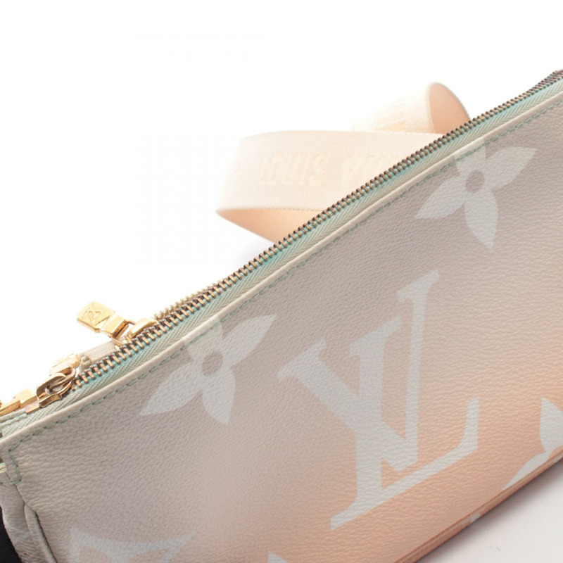 路易威登 Multi Pochette Accessoires 單肩包 M57634 Monogram / Giant PVC 塗層帆布皮革 粉色 米色 白色-10