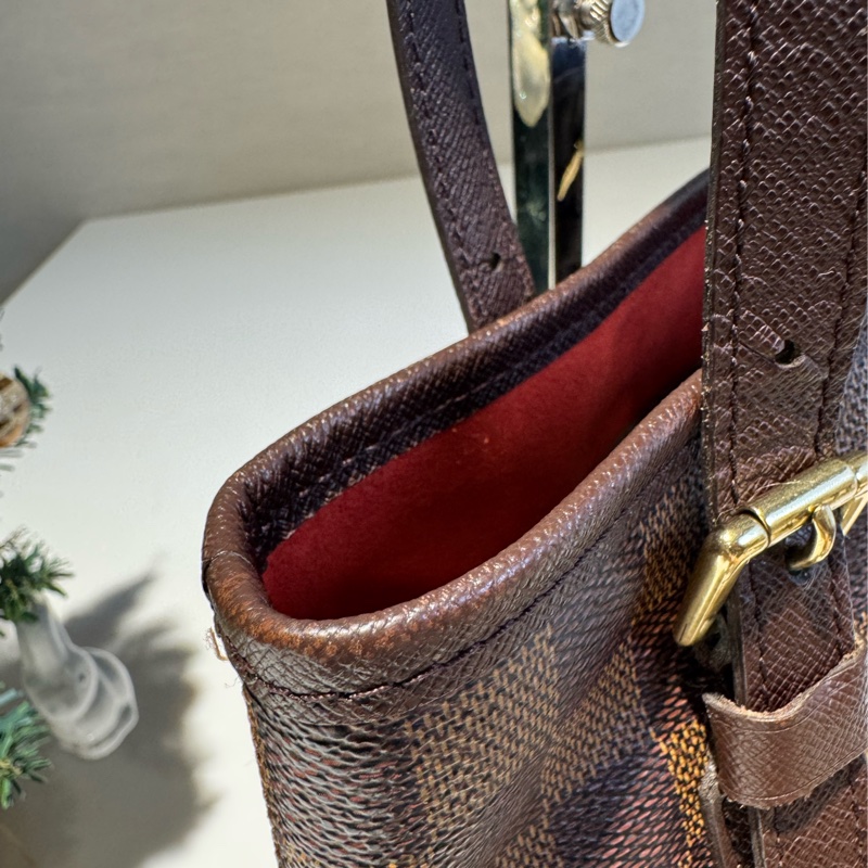 LV棋盤格子母包-5