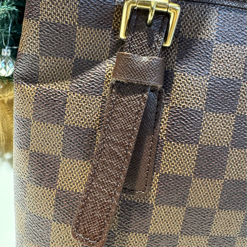LV棋盤格子母包-7