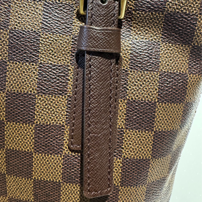 LV棋盤格子母包-9
