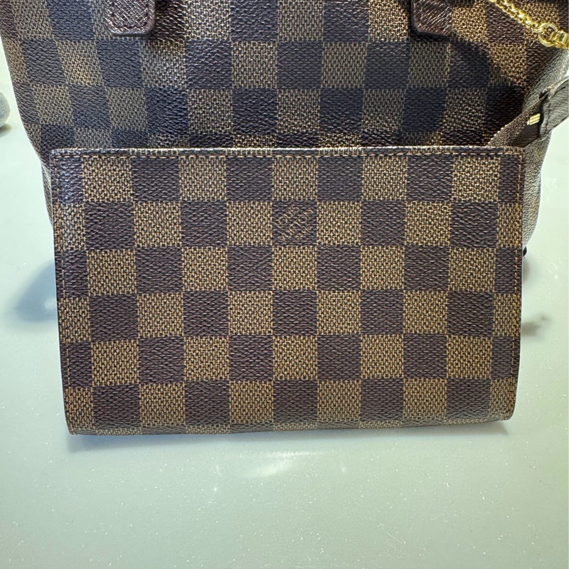 LV棋盤格子母包-17