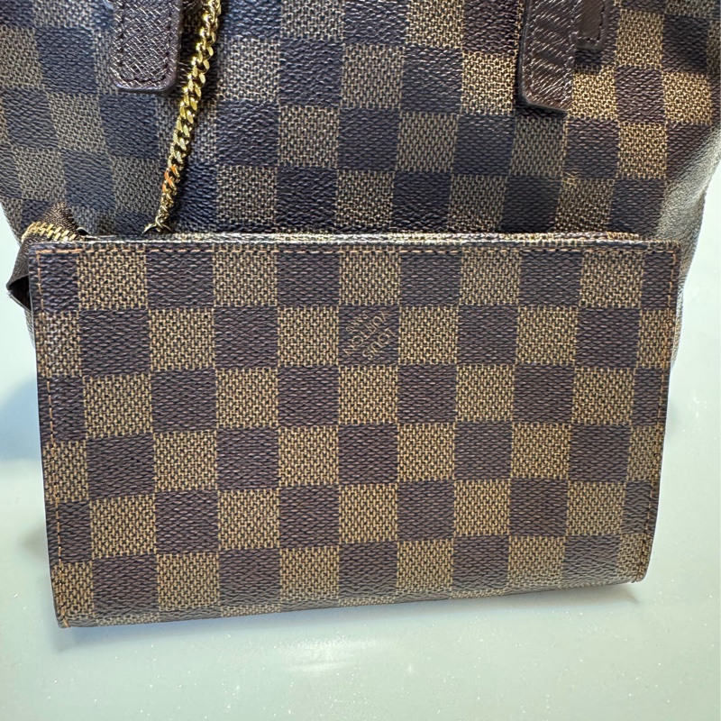 LV棋盤格子母包-18