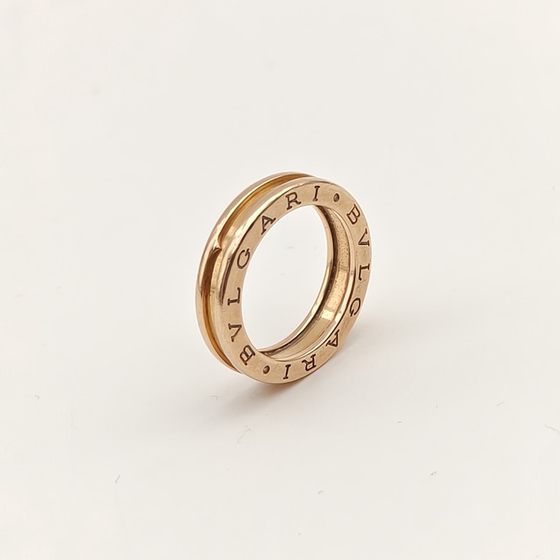 BVLGARI B.ZERO1彈簧戒指單圈18K玫瑰金53-3