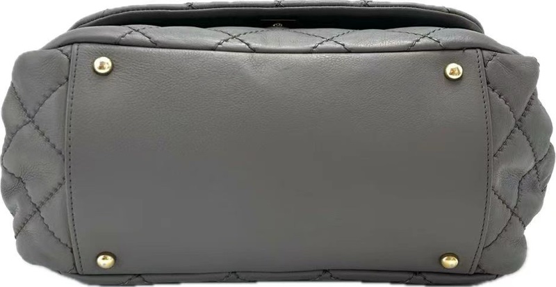 CHANEL/香奈兒CF 灰金牛皮外縫線 尺寸:29*17.5*13.5 14開-5