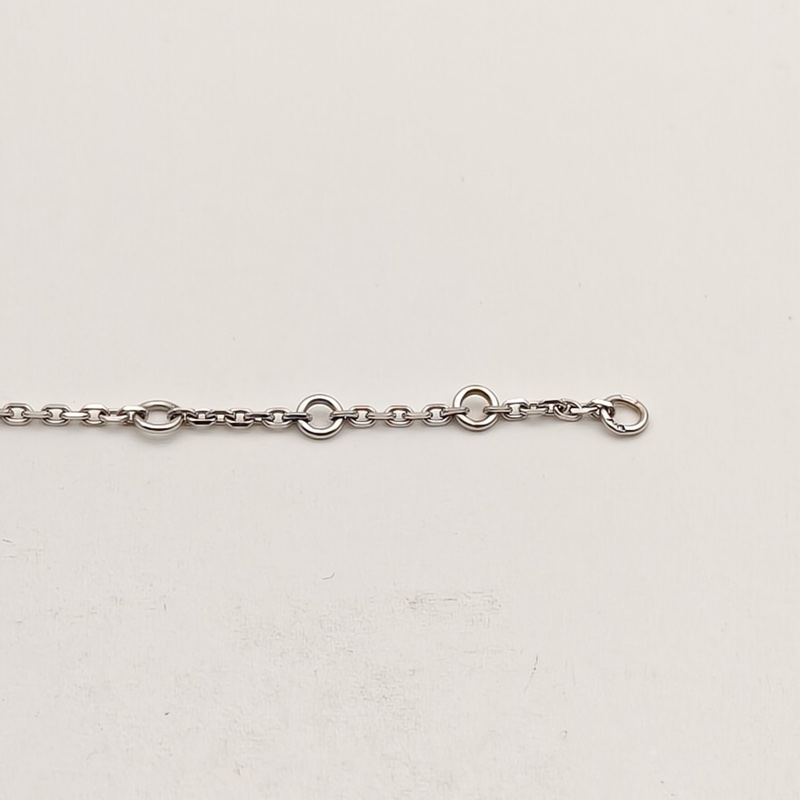 CHANEL 18K白金鑽石Camelia白山茶花手鏈-3