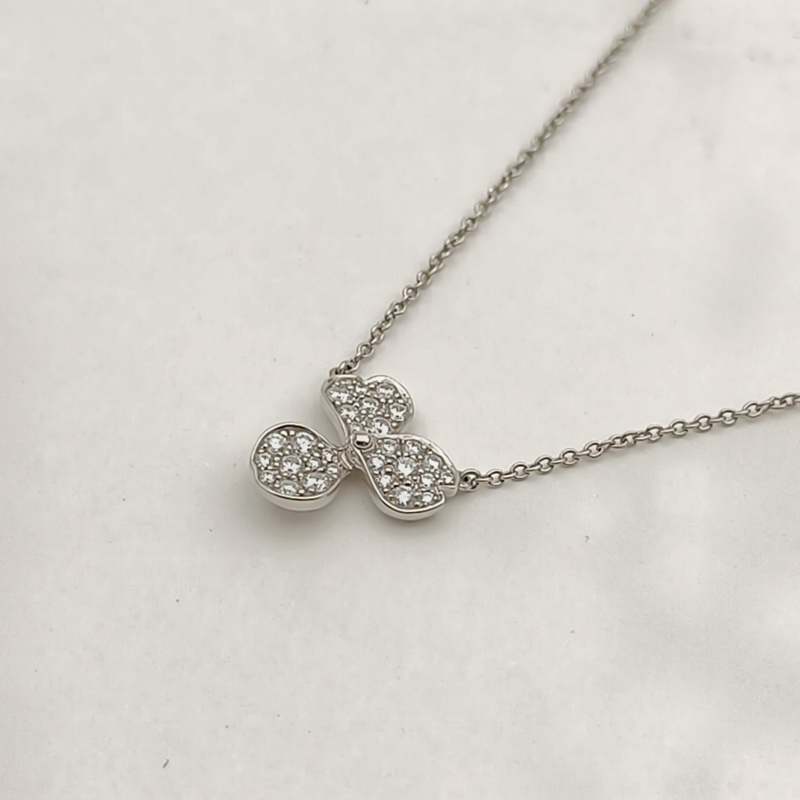 TIFFANY&CO 鑽石pt950Paperflowers花韻系列花朵項鏈-1