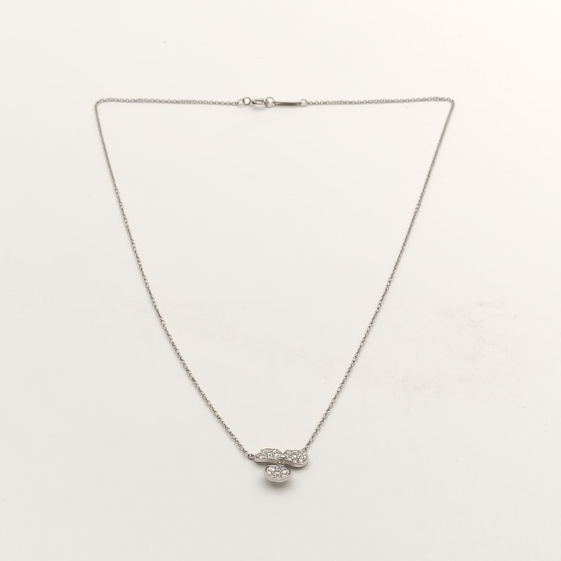 TIFFANY&CO 鑽石pt950Paperflowers花韻系列花朵項鏈-4