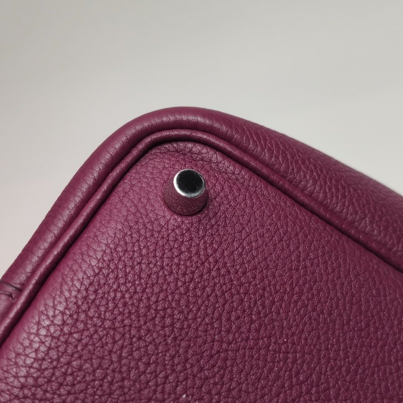 Hermes Picotin菜籃包18手提包Clemence(TC)牛皮銀扣P9海葵紫-11