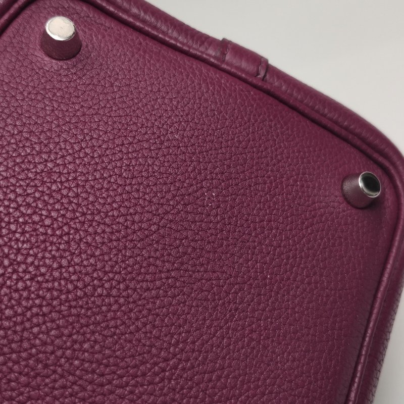 Hermes Picotin菜籃包18手提包Clemence(TC)牛皮銀扣P9海葵紫-13