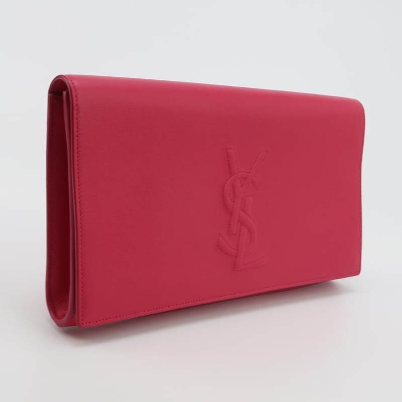 Saint Laurent 牛皮純色字母Logo手拿包-2