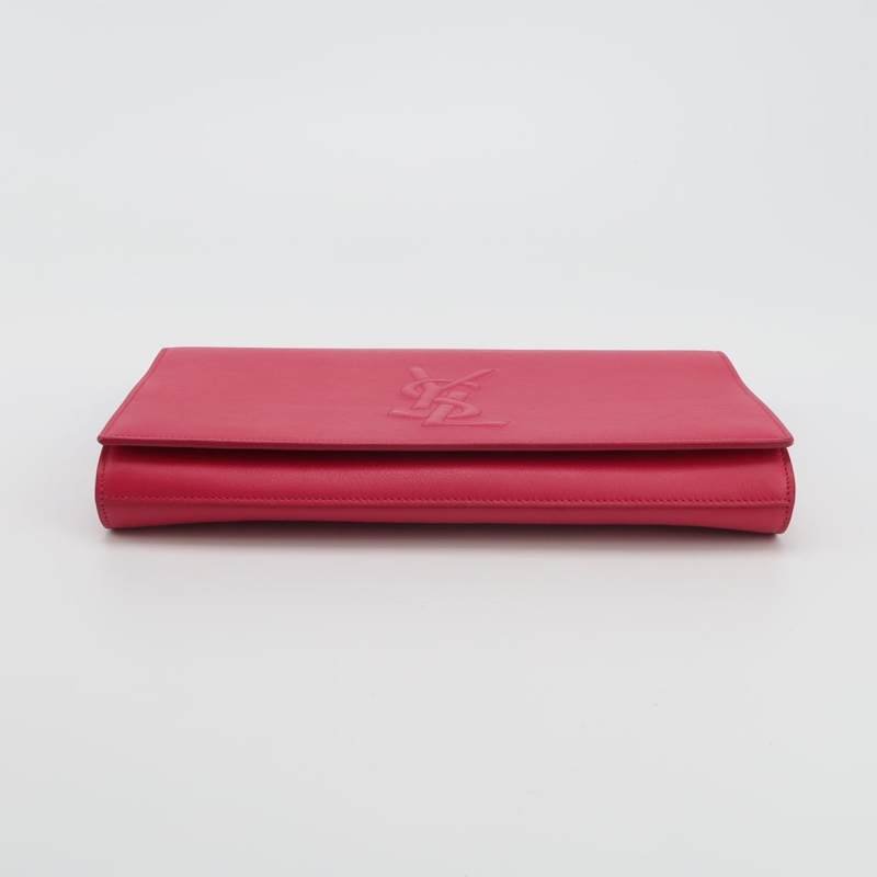 Saint Laurent 牛皮純色字母Logo手拿包-4