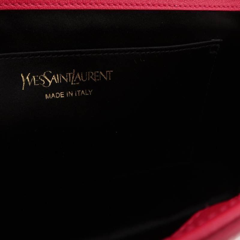 Saint Laurent 牛皮純色字母Logo手拿包-6