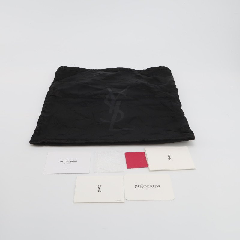 Saint Laurent 牛皮純色字母Logo手拿包-7