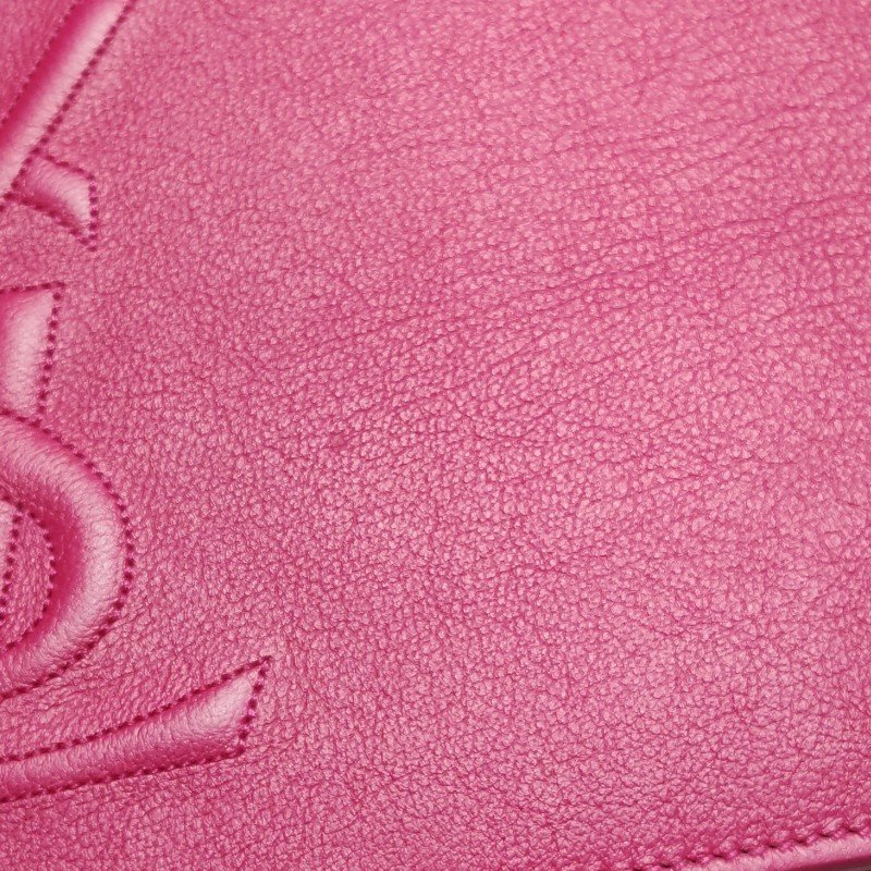 Saint Laurent 牛皮純色字母Logo手拿包-14