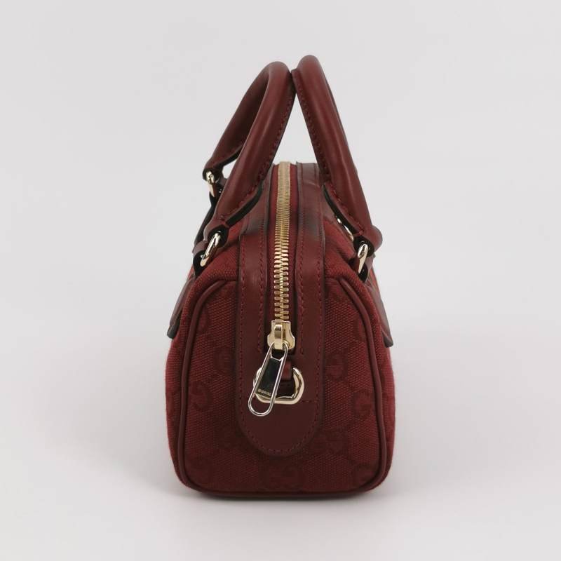 Gucci Ophidia迷你牛皮帆布條紋雙G斜背包單肩包-3