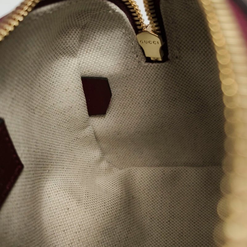 Gucci Ophidia迷你牛皮帆布條紋雙G斜背包單肩包-10