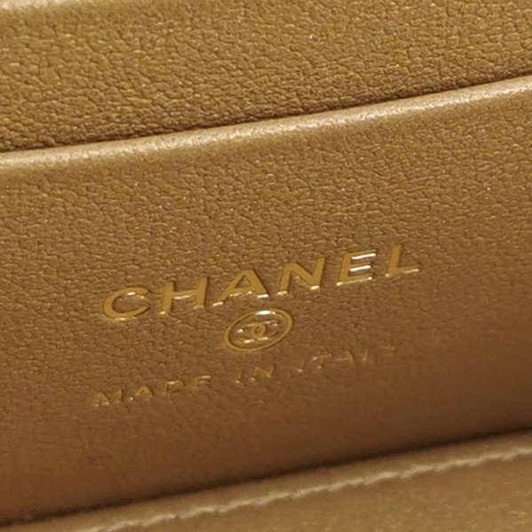 ChanelVanity Case羊皮純色菱格絎縫金球雙C標 識斜背包單肩包-7