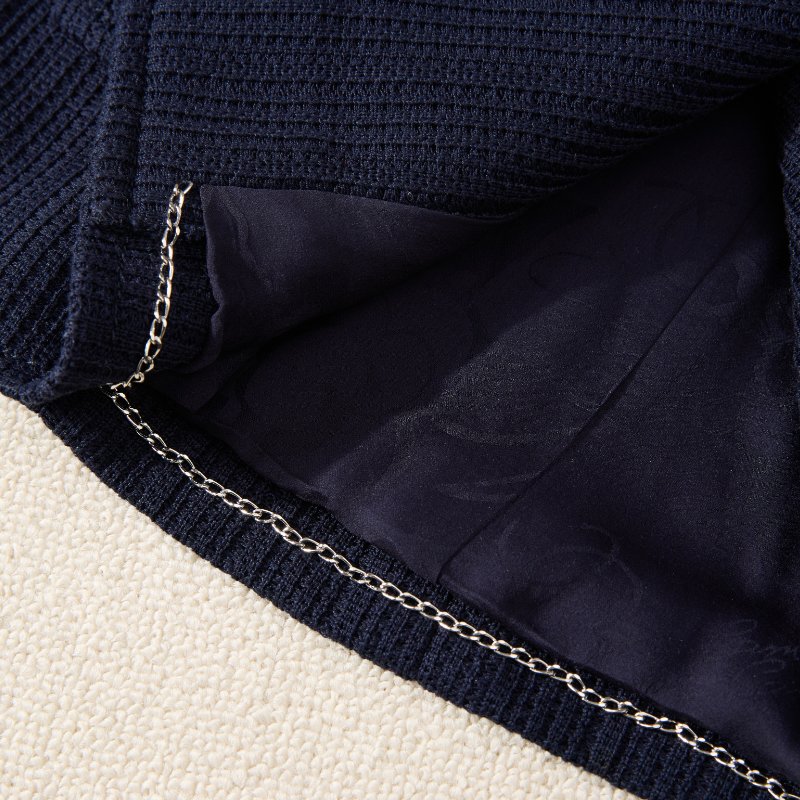 ❤️CHANEL 深藍色經典外套 薄款 適合春夏 精緻CC紐扣-7