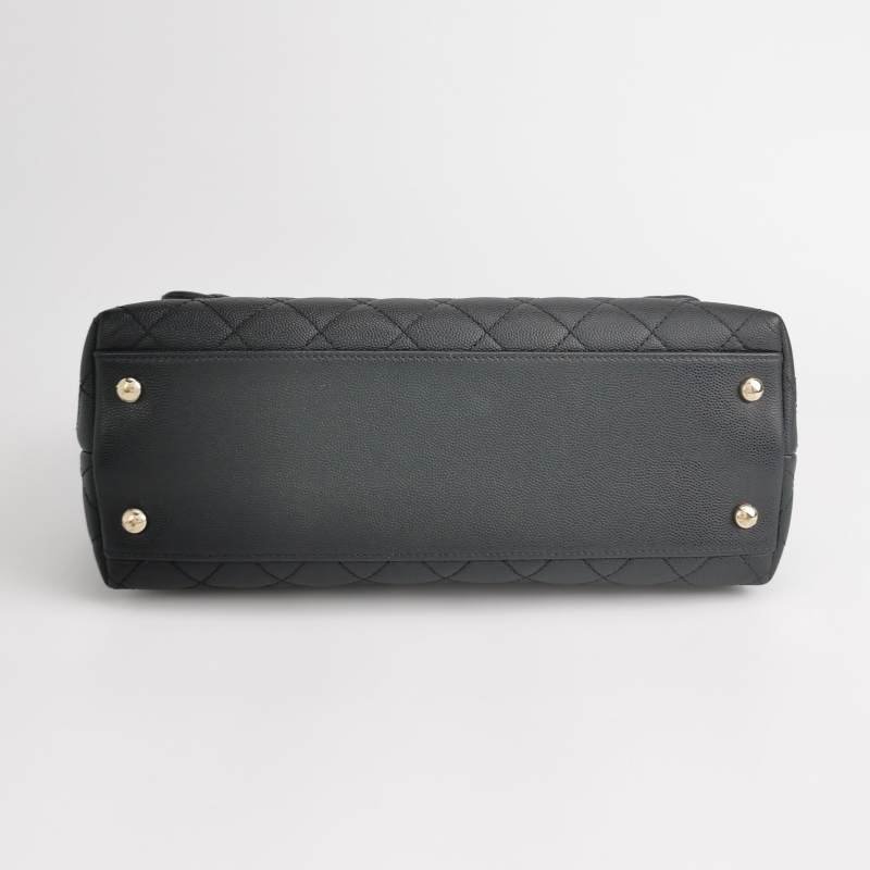 Chanel Coco Handle大號牛皮菱格絎縫優雅手柄 斜背包單肩包-5