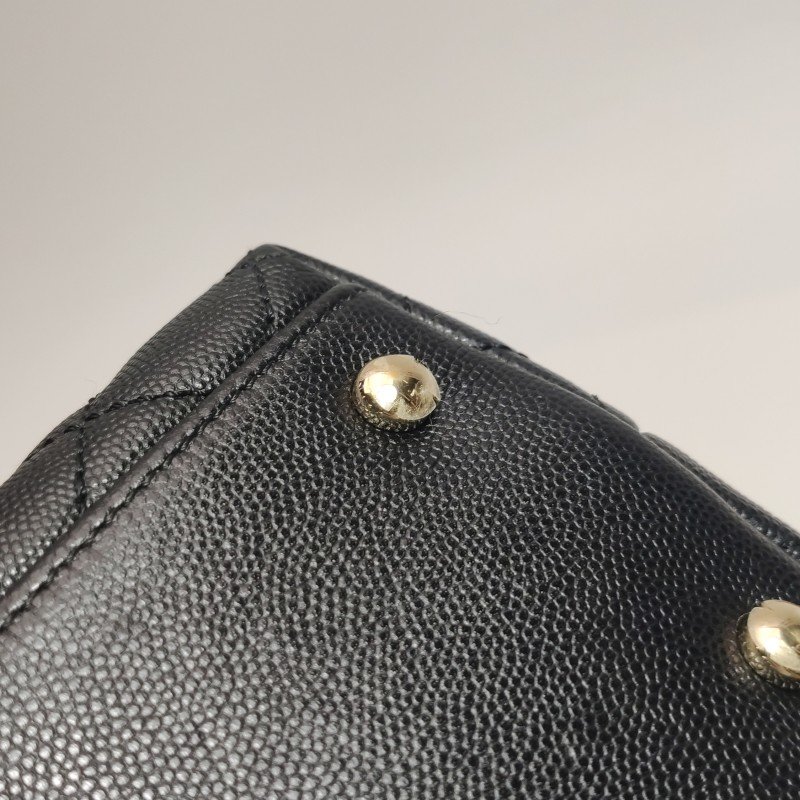 Chanel Coco Handle大號牛皮菱格絎縫優雅手柄 斜背包單肩包-16