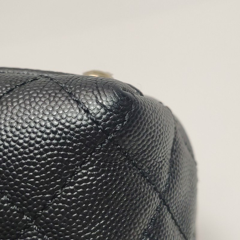 Chanel Coco Handle大號牛皮菱格絎縫優雅手柄 斜背包單肩包-18