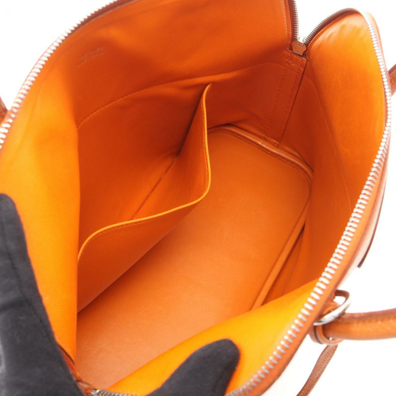 愛馬仕 Bolide 31 手提包,山羊皮,女士,橙色-2