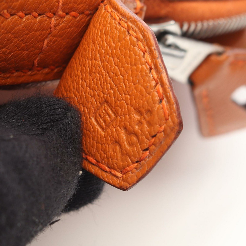 愛馬仕 Bolide 31 手提包,山羊皮,女士,橙色-4