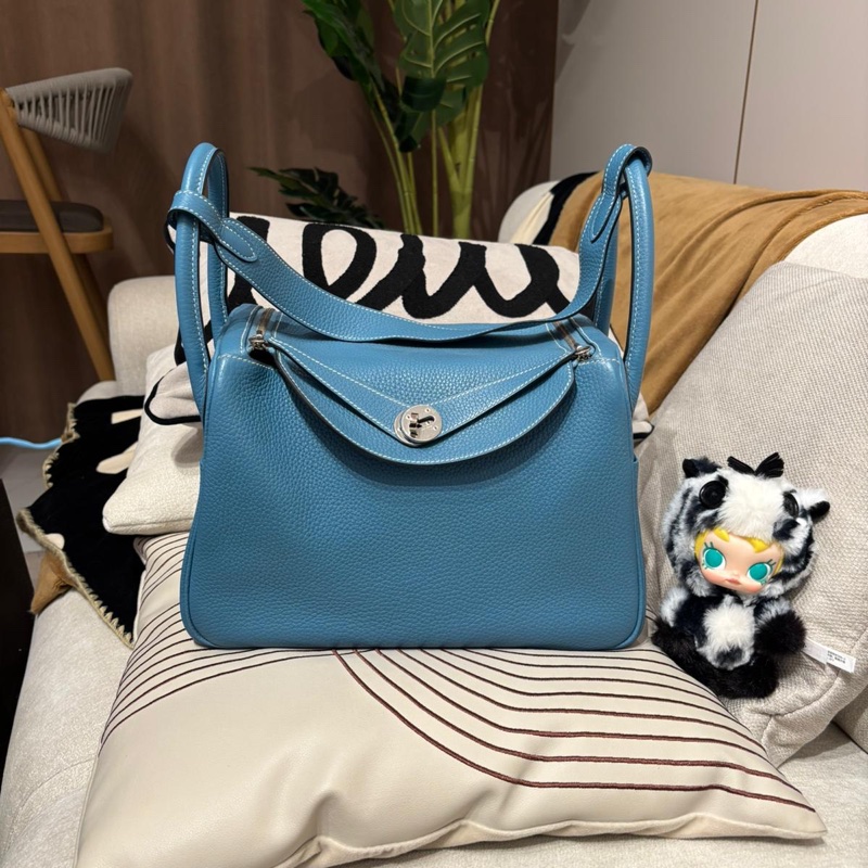 Hermes Lindy 30,BLUE JEAN 牛仔藍 Stamp T-0