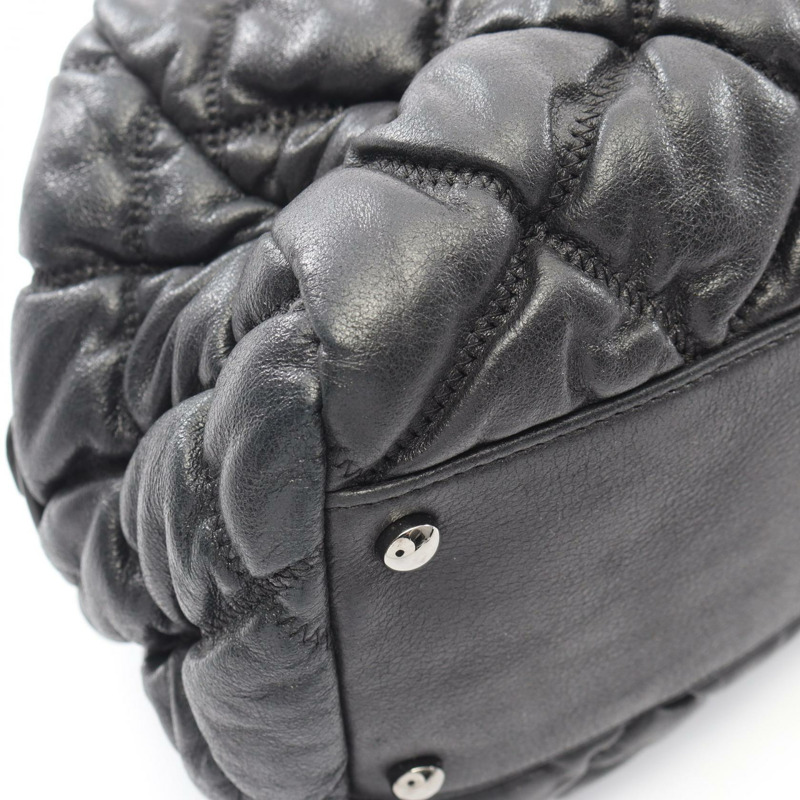 香奈兒 (CHANEL) 菱格紋鏈條單肩包,羊皮材質,黑色,二手,五金配件-6