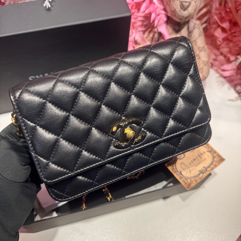 Chanel 鍅瑯釦woc 斜背包/王吉娜古董精品-2