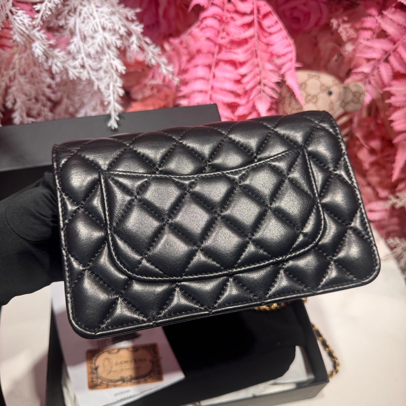 Chanel 鍅瑯釦woc 斜背包/王吉娜古董精品-4