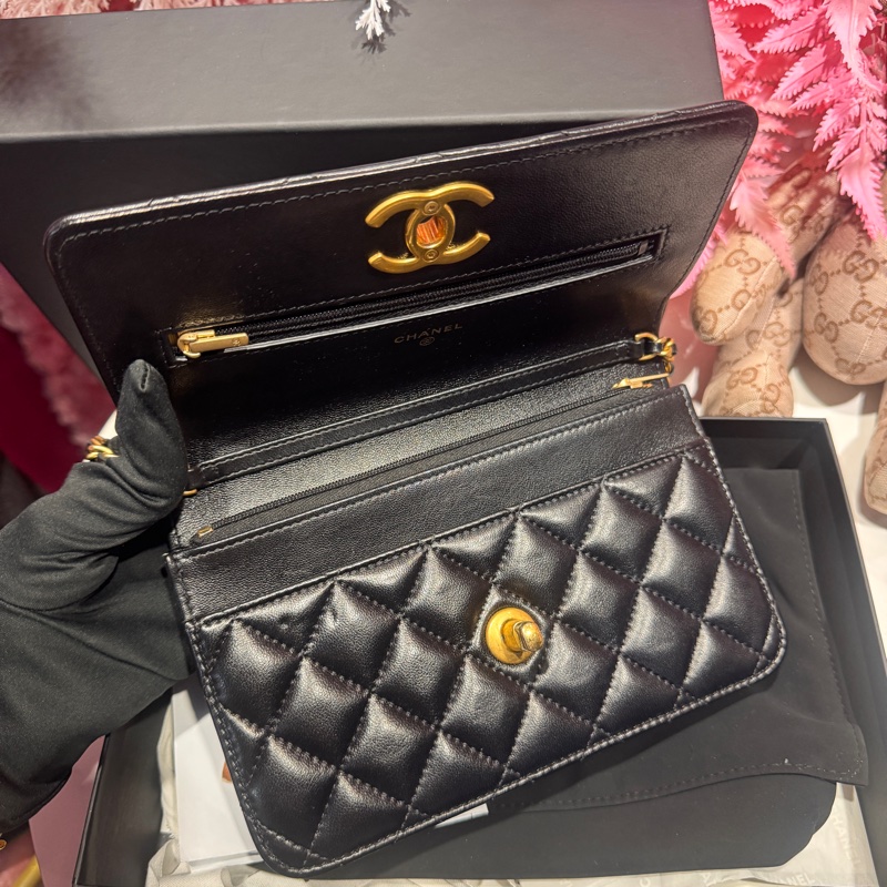 Chanel 鍅瑯釦woc 斜背包/王吉娜古董精品-8