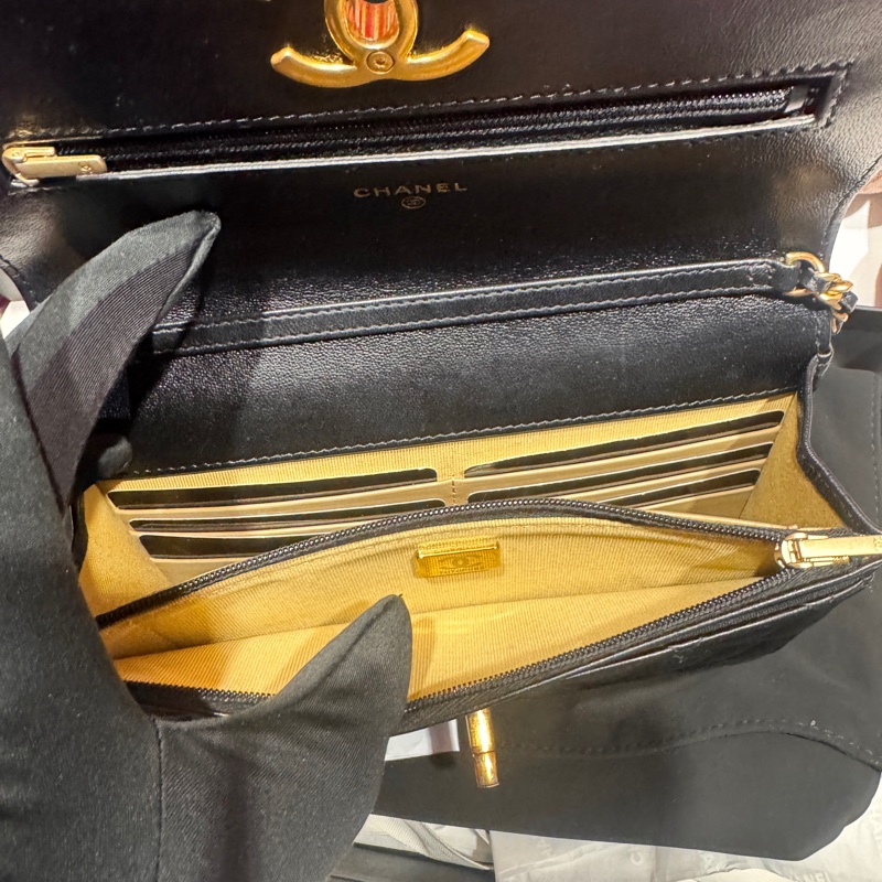 Chanel 鍅瑯釦woc 斜背包/王吉娜古董精品-9