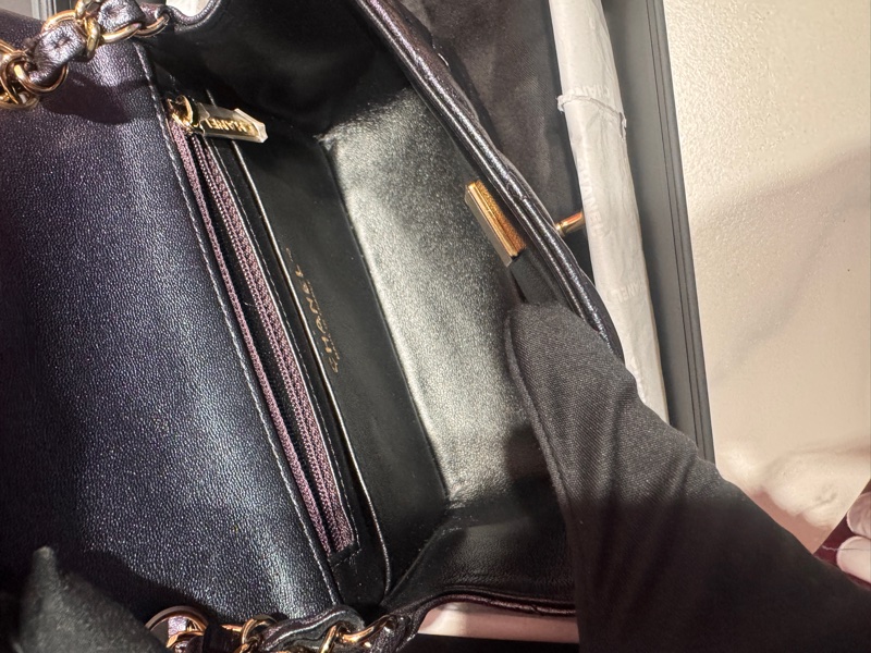 Chanel 幻彩黑紫方胖子斜背包/王吉娜古董精品-8