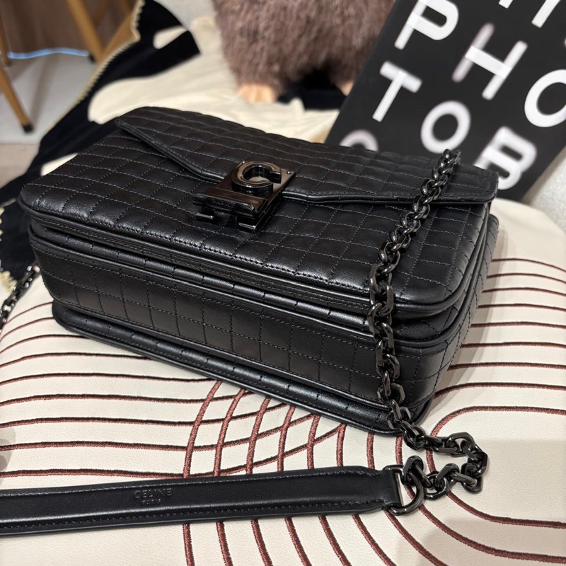 Celine So Black Calfskin Shoulder Bag-6