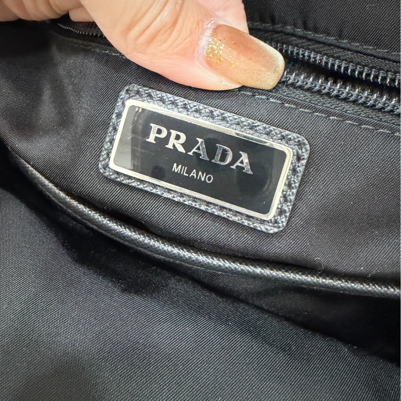 PRADA Re-Nylon 黑色 尼龍 十字紋 皮革 胸包 胸口包 斜背包 側背包 肩背包 腰包-28