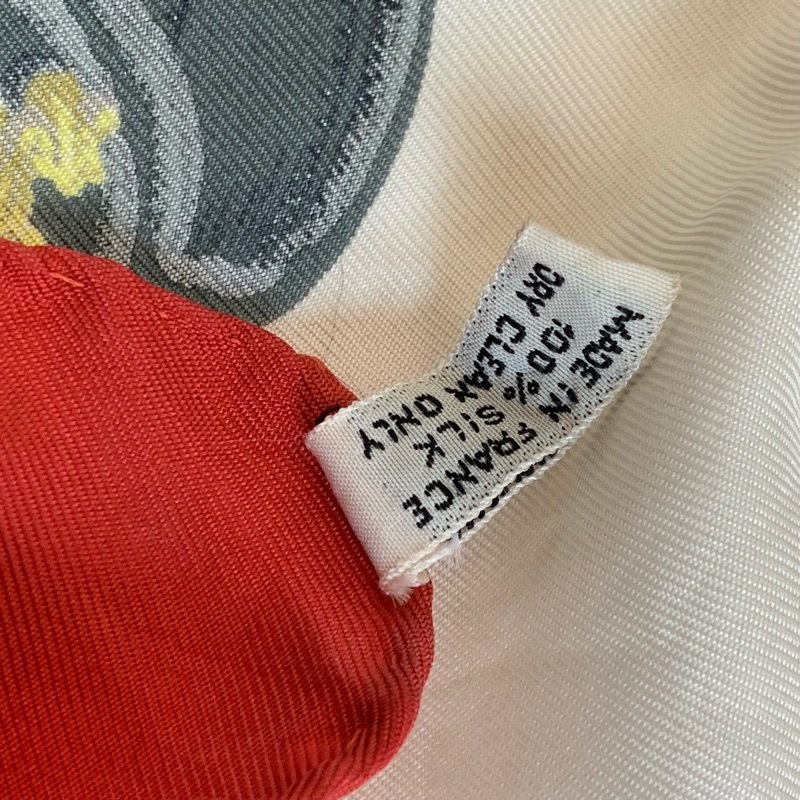 婚禮金色馬車twilly✨Hermes Vintage Hermes Carre 90 “Brides de Gala” in Red Silk Scarf-3