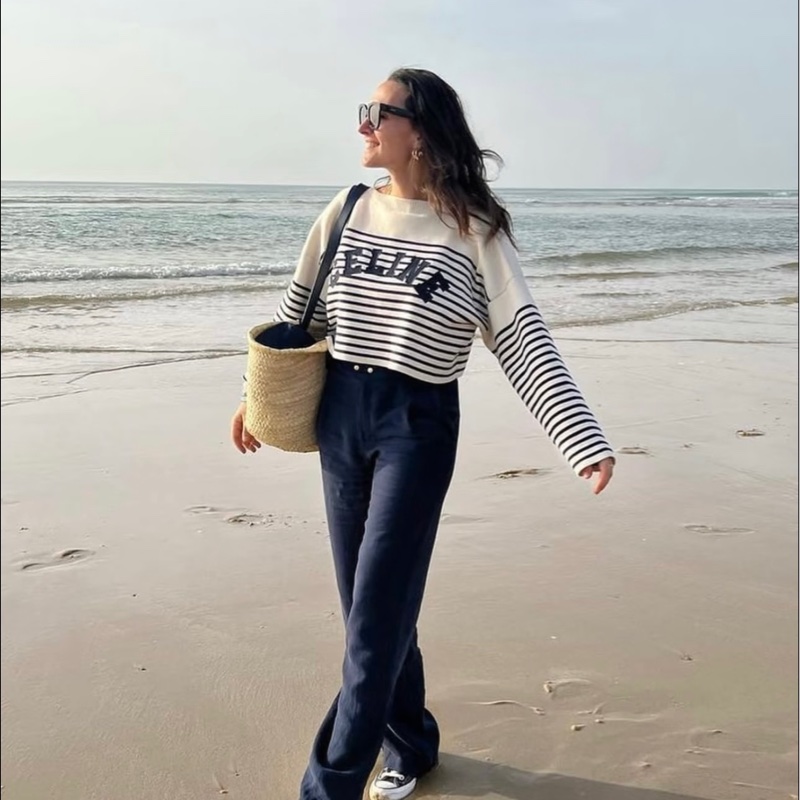 CELINE條紋短款針織衫-3