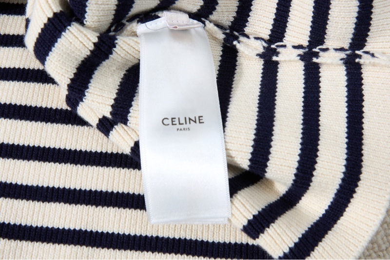 CELINE條紋短款針織衫-8