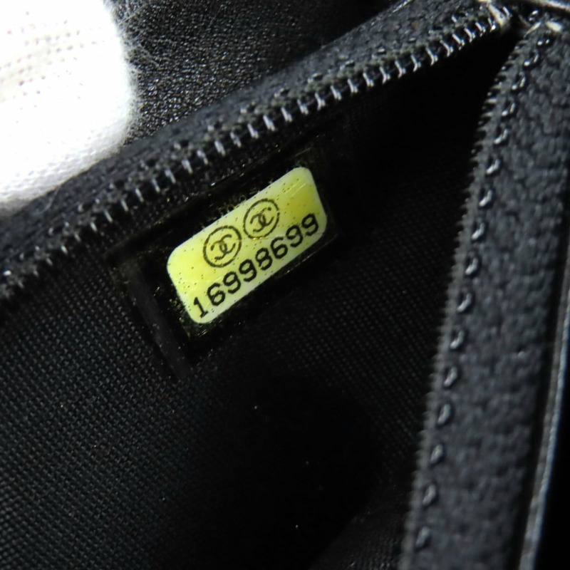 香奈兒復古 Coco Mark 皮革和 Orilag 毛皮手拿包,黑色,銀色五金,帶盒子,意大利製造,女士。-9