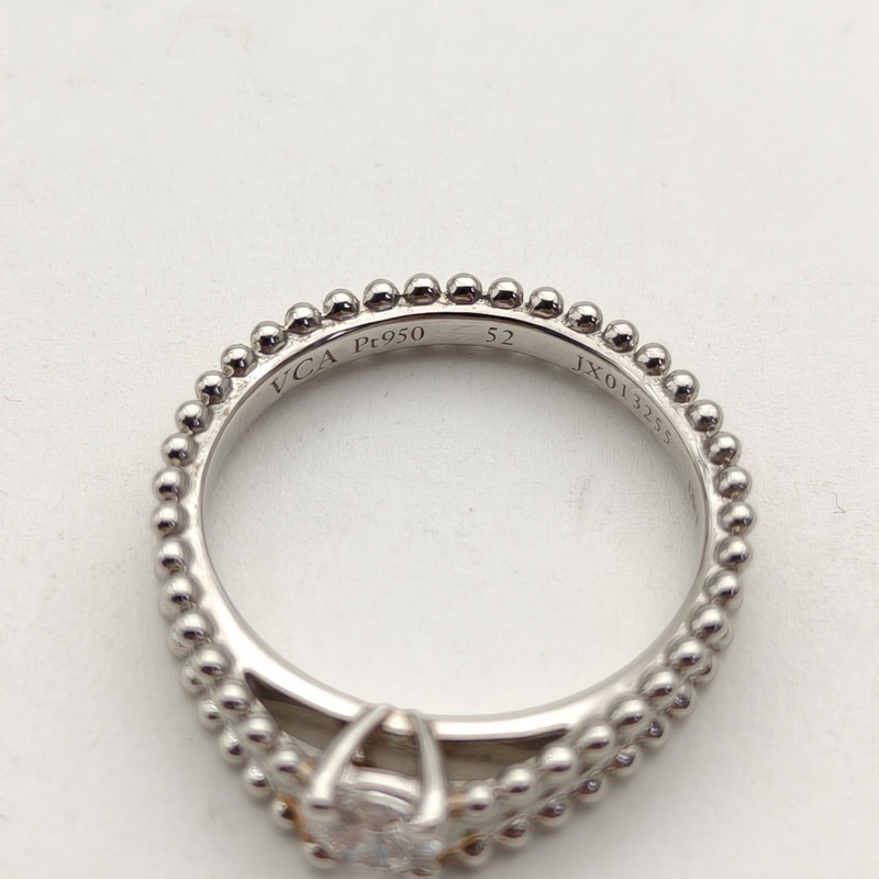 VAN CLEEF&ARPELS 鑽石pt950Estelle31分戒指52號-3