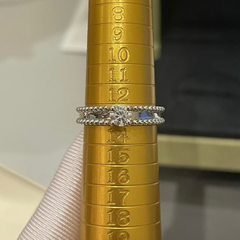 VAN CLEEF&ARPELS 鑽石pt950Estelle31分戒指52號-4