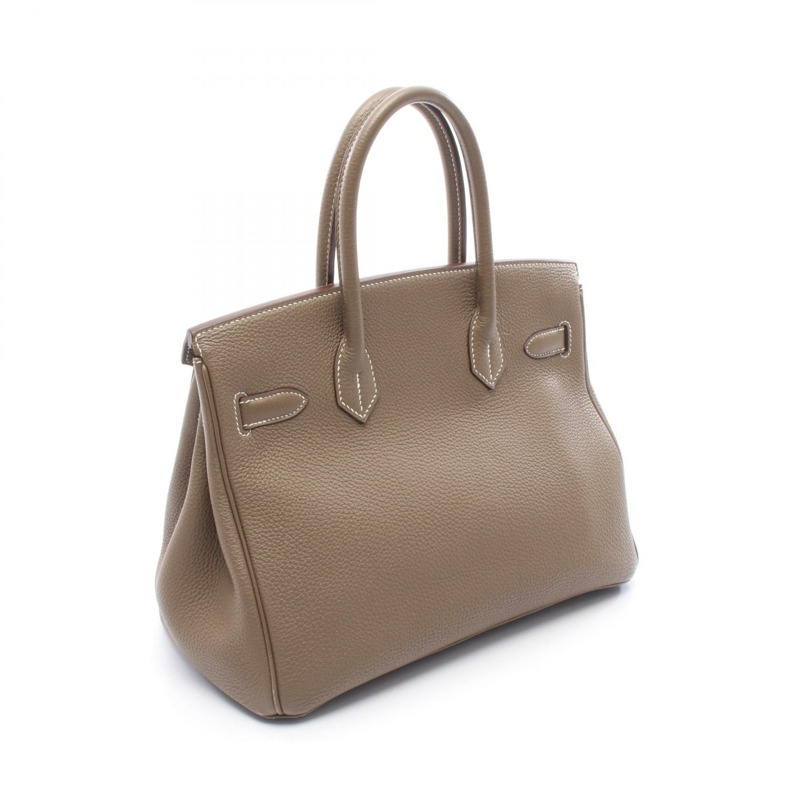 愛馬仕 Birkin 30 手提包，Togo 皮革，灰色/灰褐色，銀色五金，二手，女士款-1