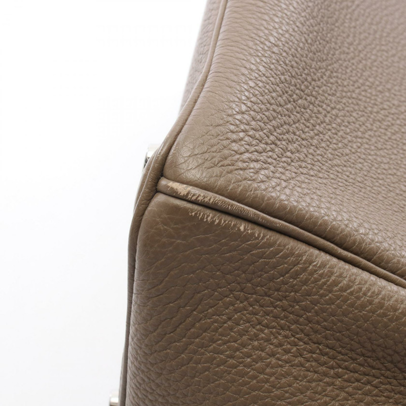 愛馬仕 Birkin 30 手提包，Togo 皮革，灰色/灰褐色，銀色五金，二手，女士款-7