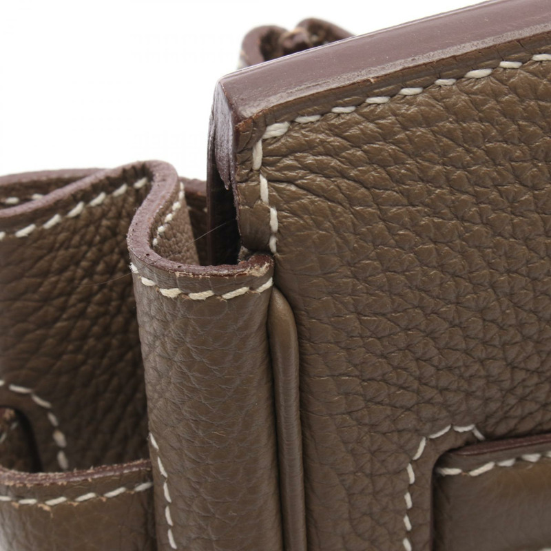 愛馬仕 Birkin 30 手提包，Togo 皮革，灰色/灰褐色，銀色五金，二手，女士款-9