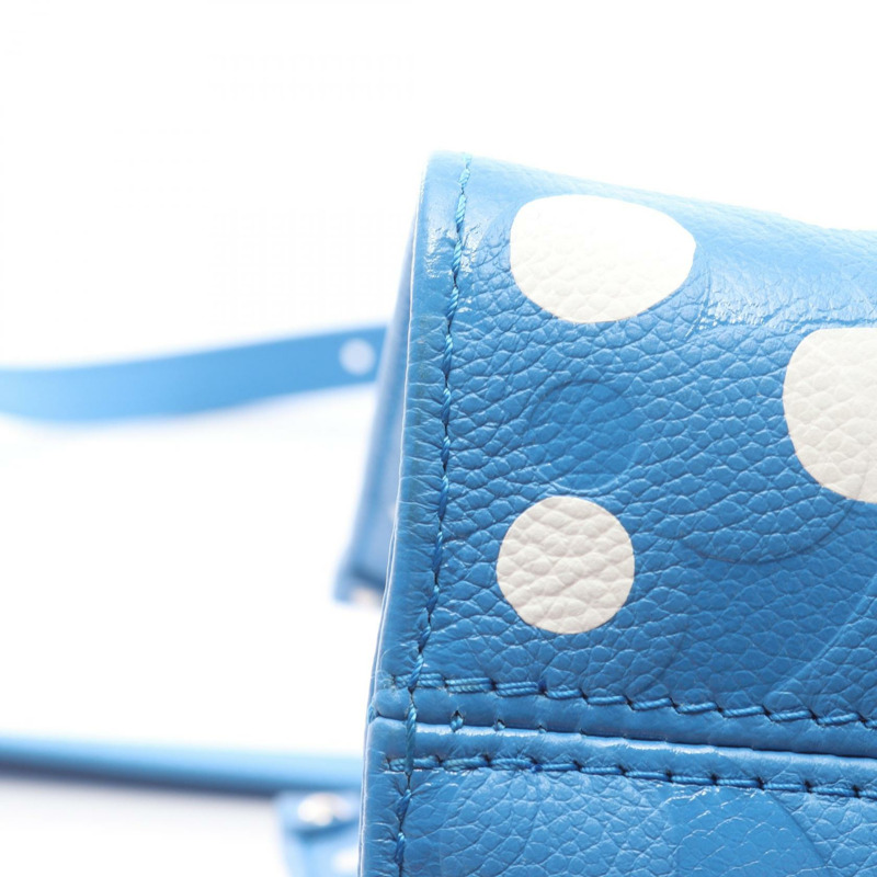 路易威登草間彌生 OnTheGo PM 斜背包 M46424 皮革 藍色 LV-5