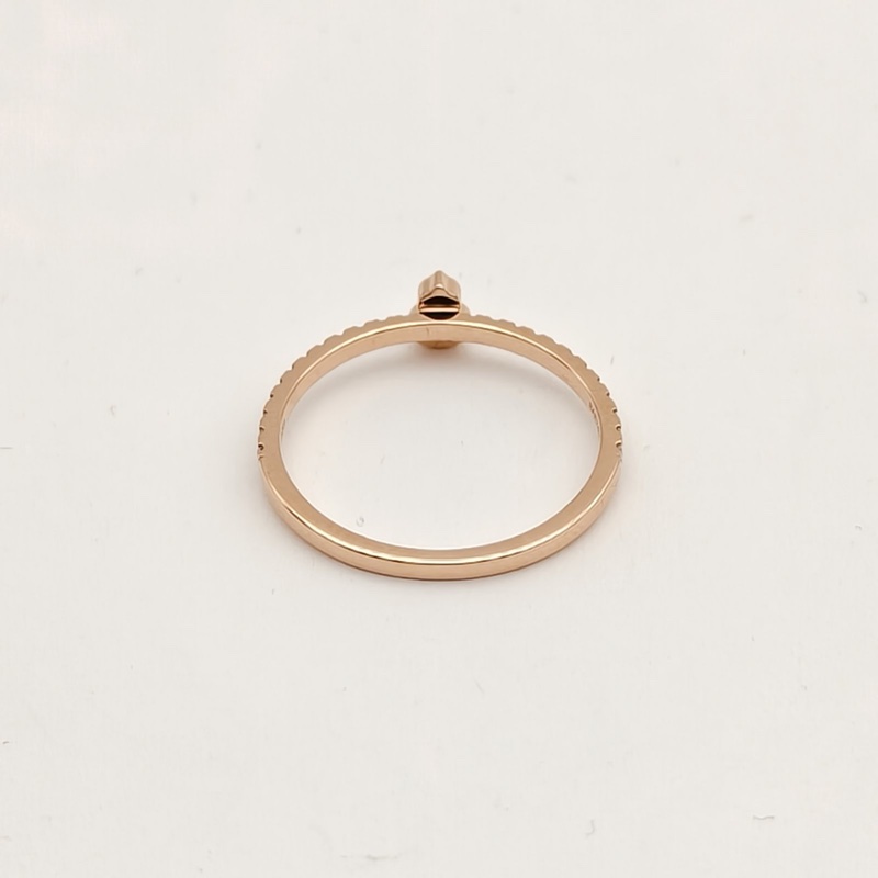 Qeelin 18K玫瑰金鑽石wulu系列小葫蘆戒指滿鑽56-3