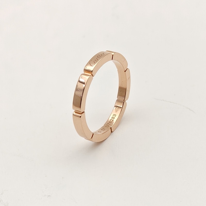 CARTIER 18K玫瑰金竹節戒指57碼18K-3