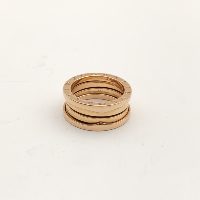BVLGARI B.ZERO1彈簧戒指三圈18K玫瑰金53-1